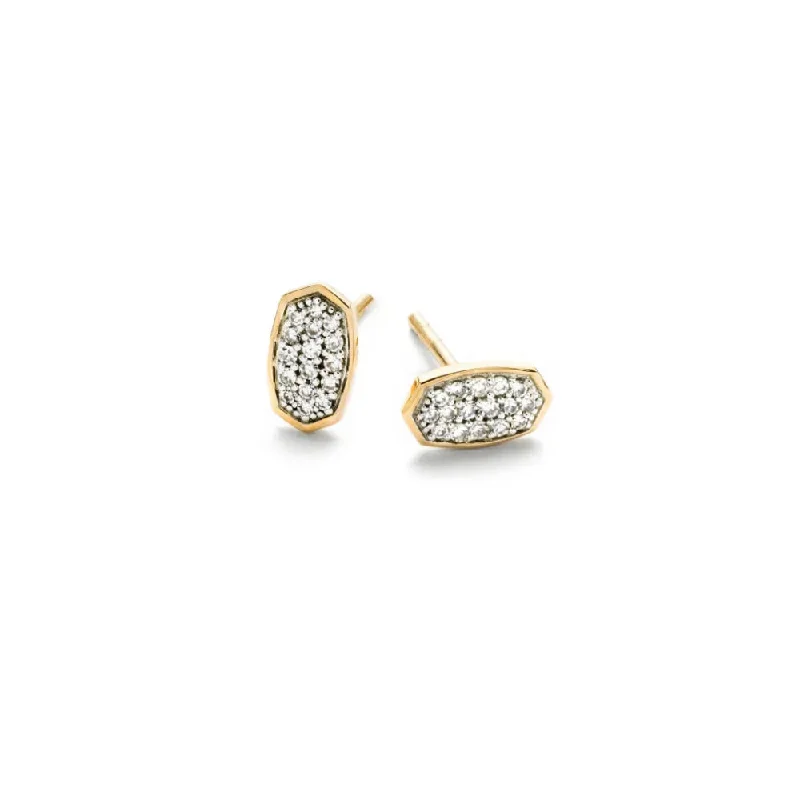 New Arrivals on Discount Unique Earrings Kendra Scott Marisa 14k Gold Stud Earrings in White Diamond