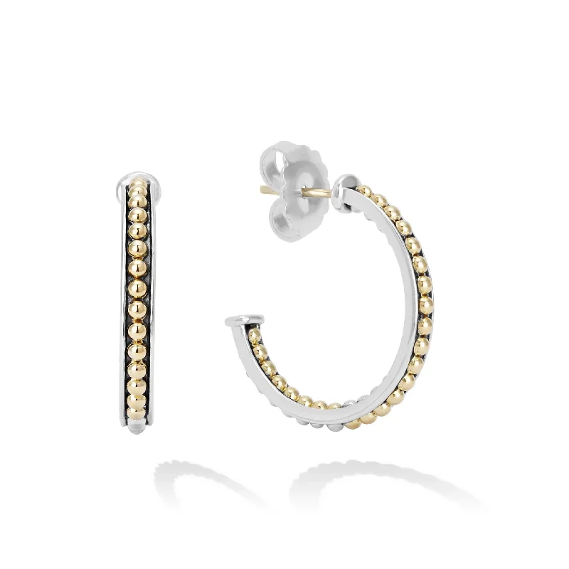 Don't Miss Your Chance Gemstone Earrings KSL Small Two-Tone Hoop Earrings