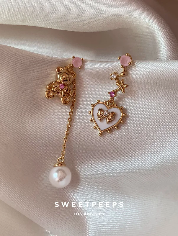Shop Now, Save Big Bucks Luxury Bracelet Lacey Teddy Bear Heart Studs