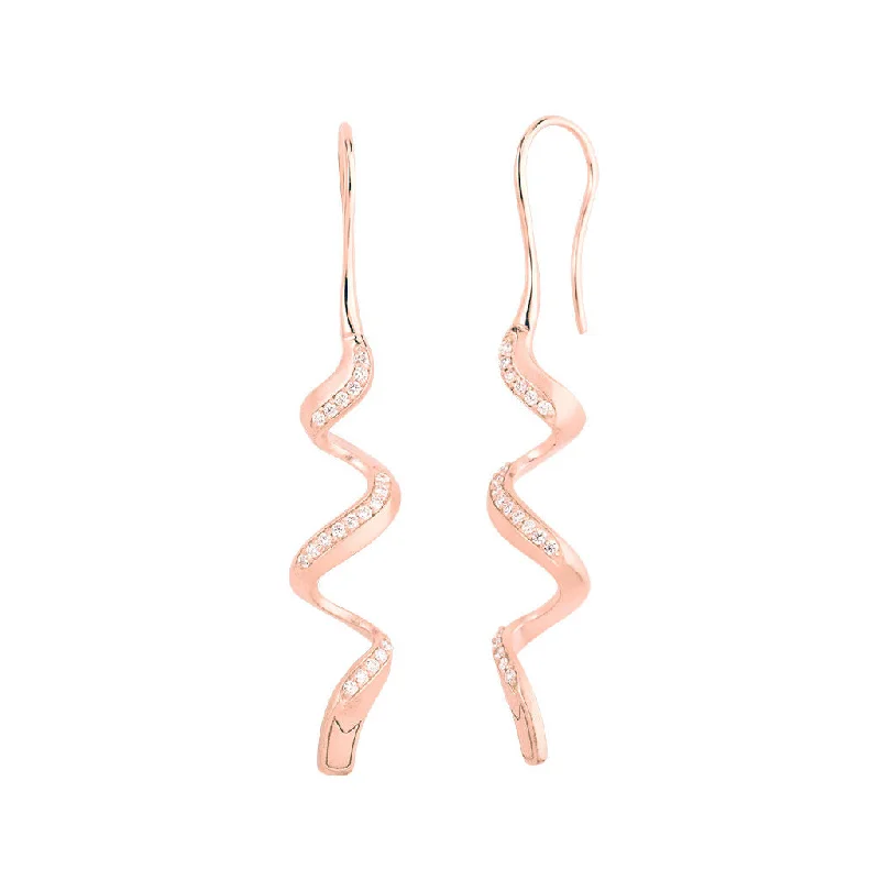 Huge Discounts, Unbeatable Offers Jovian 18K Rosegold Ear Hangers w. Diamonds