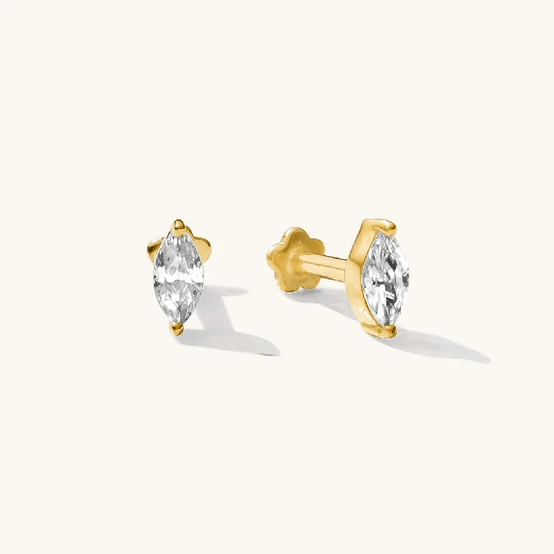 Huge Discounts, Unbeatable Offers Celestial Jewelry Marquise Flat Back Stud Earring
