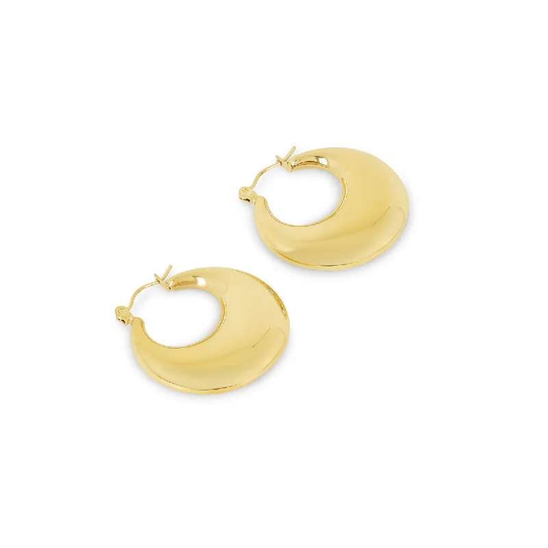 Exclusive Members - Only Sale Gold Cuff Bracelet Clara Hoop Earrings - Gold