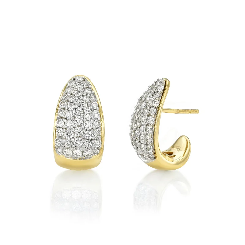 Limited - Edition Collections Now on Sale Art Deco Necklace Medium Pavé Diamond Tusk Earrings