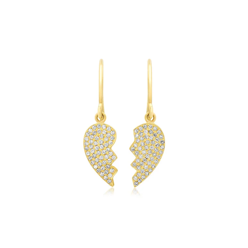 New Arrivals Minimalist Studs Mini Diamond Piece of My Heart Earrings
