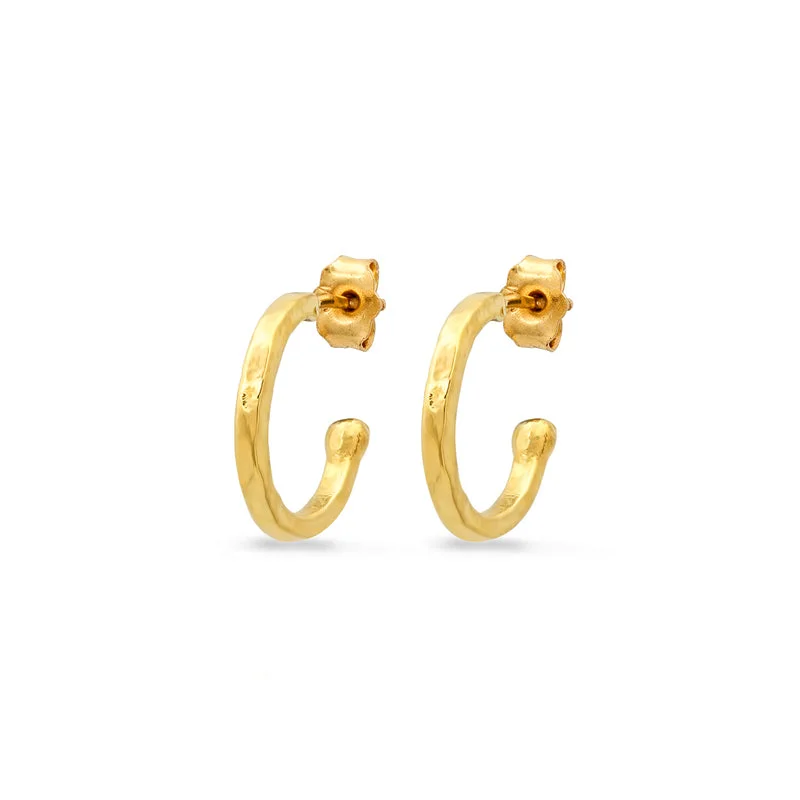 Shop Comfortably at Home Trendy Earrings Mini Hammered Hoops