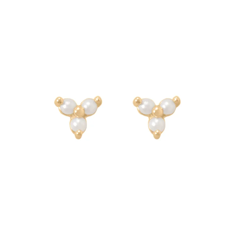 Big Savings, Big Smiles White Gold Necklace Mini Pearl Studs