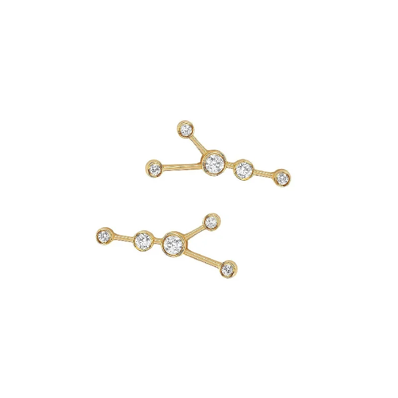 New Arrivals Fashion Ring Baby Cancer Diamond Constellation Studs
