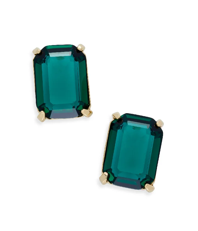 Unbeatable Savings Await Handmade Chain Socialite Studs in Emerald