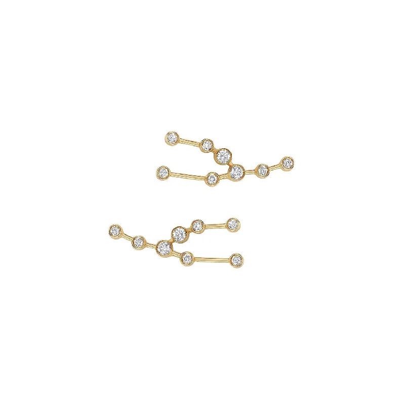 Black Friday - Style Deals All Week Long Silver Pendant Baby Taurus Diamond Constellation Studs