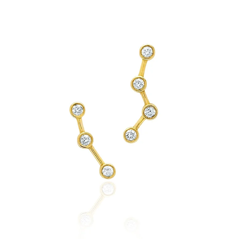 Limited - Edition Collections Now on Sale Fashionable Earrings Ursa Major Diamond Split Studs