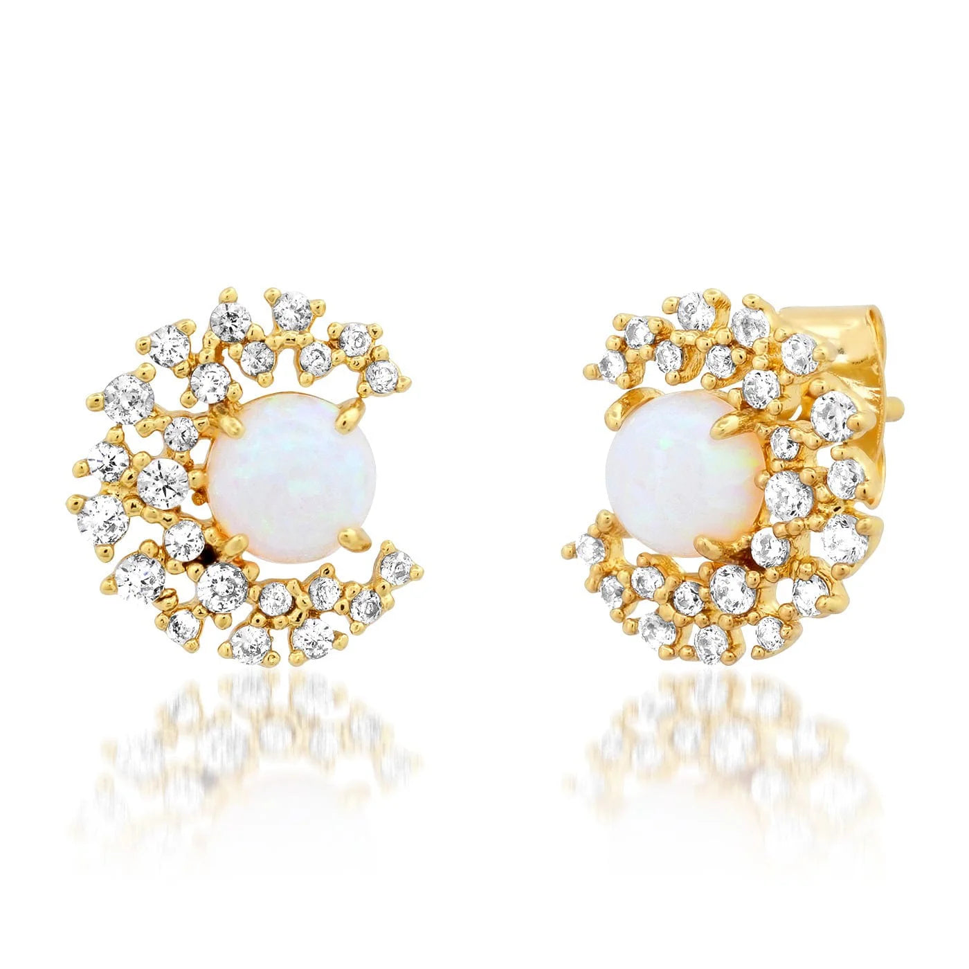 Limited - Edition Collections Now on Sale Gold Hoop Earrings Pave CZ Opal and Crescent Stonel Stud Earrings Limited - Edition Collections Now on Sale Gold Hoop Earrings Pave CZ Opal and Crescent Stonel Stud Earrings