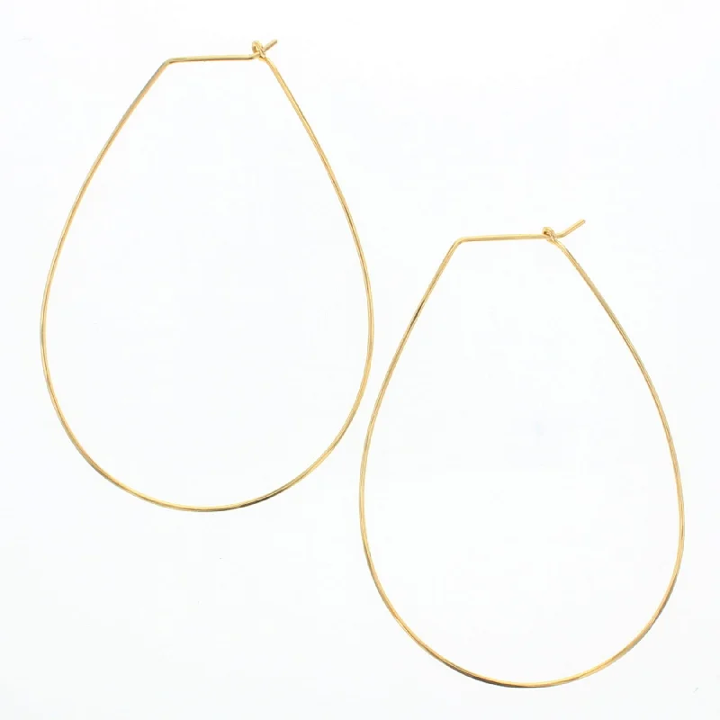 Clearance Sale Handmade Pendant Pear Hoop Earrings