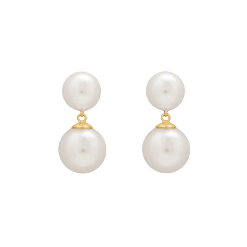 Season - End Clearance Personalized Locket Pearl Bubble Drop Earrings