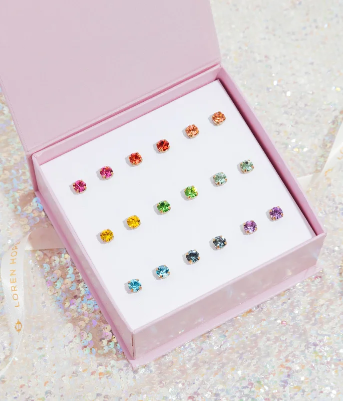 Exclusive Members - Only Sale Unique Pendant Rainbow Bright Stud Set