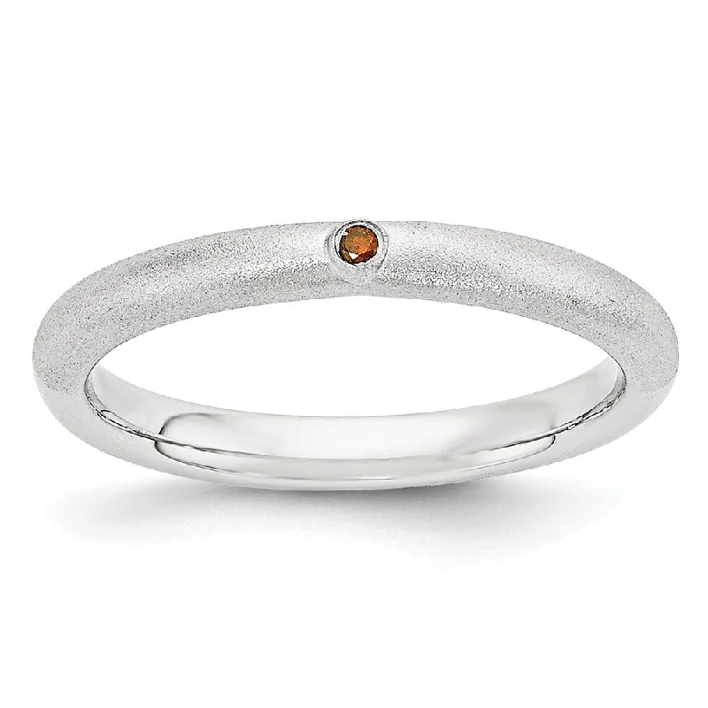 Unbeatable Savings Await Handmade Earrings Satin Sterling Silver Stackable 1 Pt. Red Diamond 2.5mm Band Unbeatable Savings Await Handmade Earrings Satin Sterling Silver Stackable 1 Pt. Red Diamond 2.5mm Band