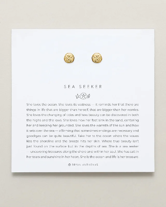 Shop Comfortably at Home Silver Pendant Sea Seeker Stud Earrings