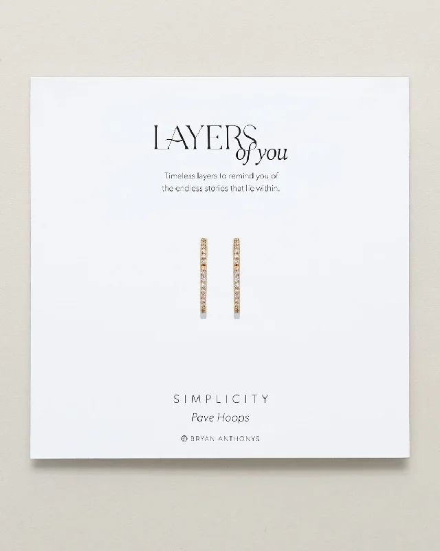 Limited - Time Offer Everyday Jewelry Simplicity Pave Hoop Earrings