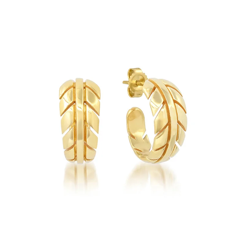 New Arrivals Dainty Bracelet Small Leaf Hoops
