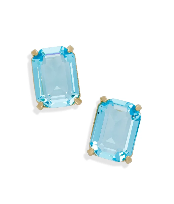 Shop Now, Save Big Bucks Huggie Earrings Socialite Studs in Aqua