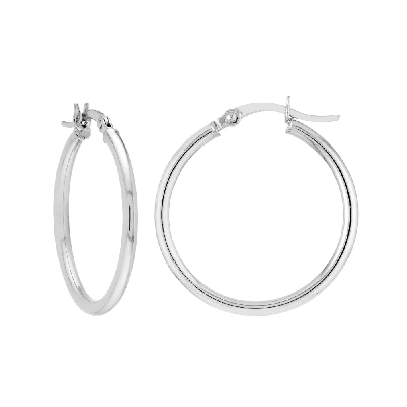 Be the First to Rock the Latest Trends Engagement Ring Sterling Silver Polished Hoop Earrings