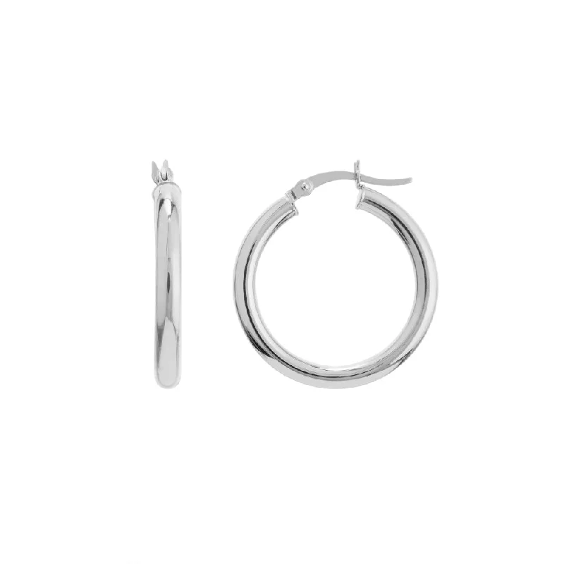 Clearance Sale Halo Ring Sterling Silver Polished Hoop Earrings