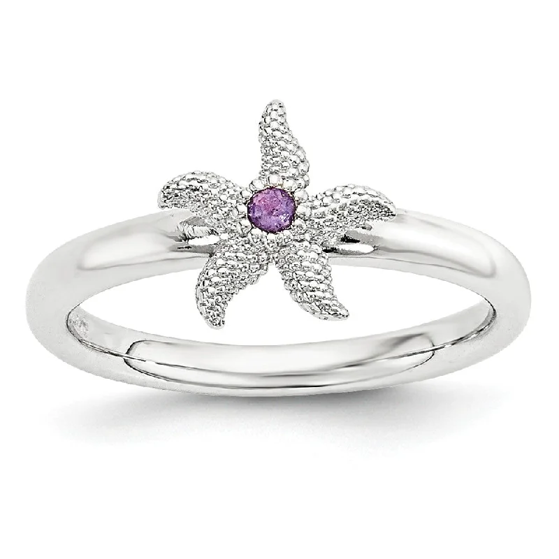 Shop Now, Save Big Bucks Chain Bracelet Sterling Silver Stackable Expressions Amethyst 10mm Starfish Ring Shop Now, Save Big Bucks Chain Bracelet Sterling Silver Stackable Expressions Amethyst 10mm Starfish Ring