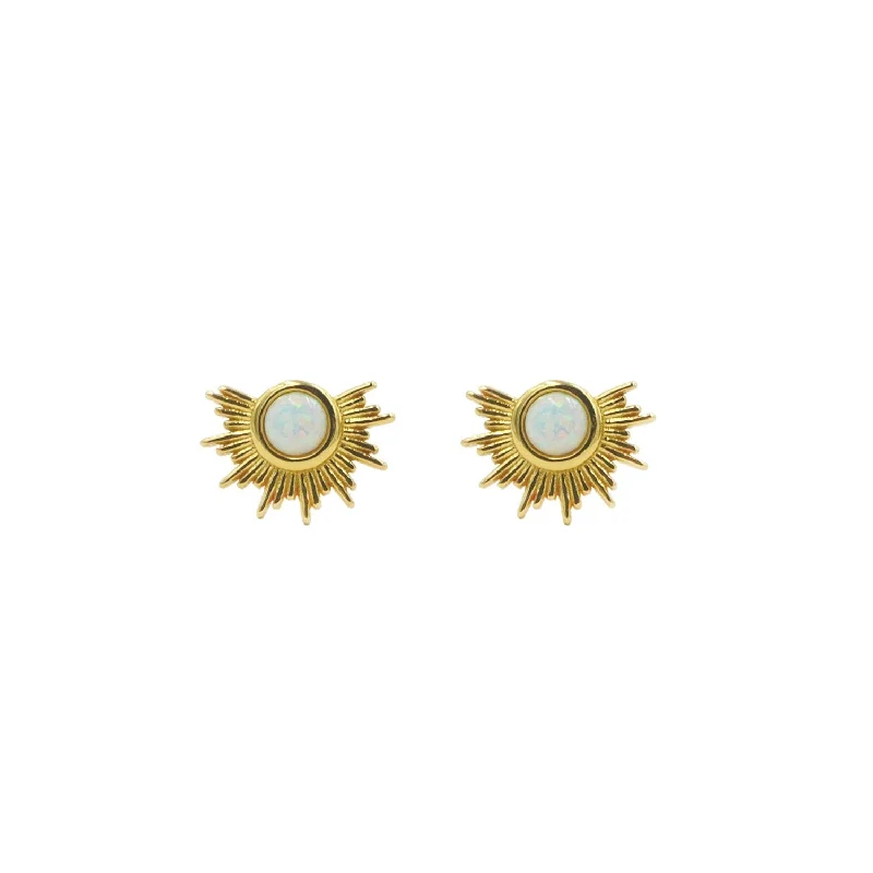 Buy More, Save More Beaded Bracelet Opal Sunburst Earrings