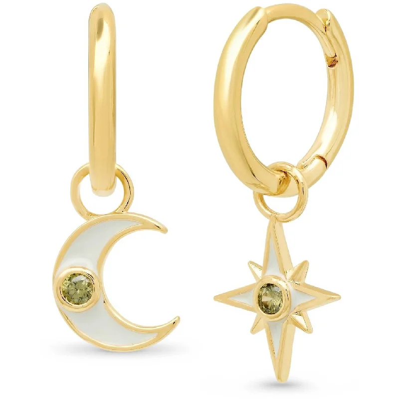 Limited - Edition Collections Now on Sale Simple Earrings TAI Celestial Mismatched Charm Dangle Hoops Limited - Edition Collections Now on Sale Simple Earrings TAI Celestial Mismatched Charm Dangle Hoops