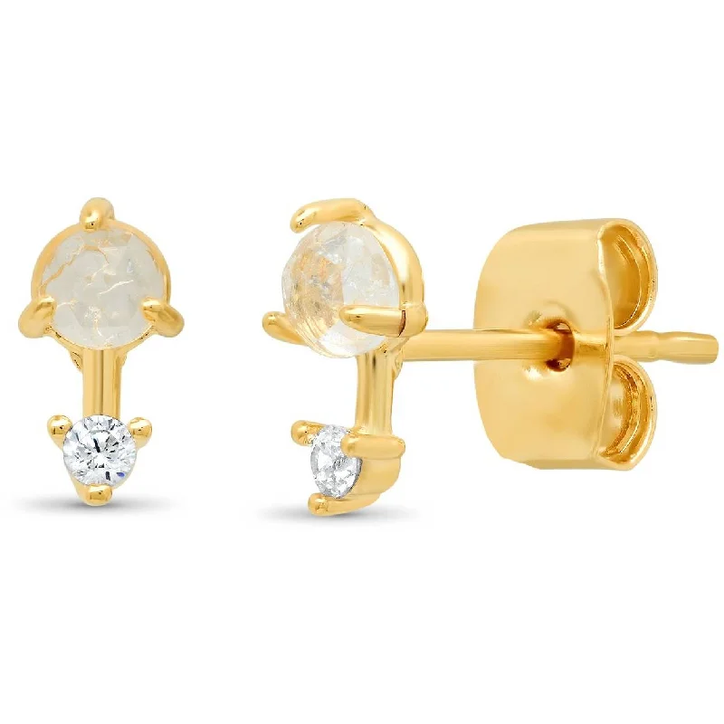 Exclusive Members - Only Sale Personalized Necklace TAI Clear Rock Crystal Stud with Gold Bar Exclusive Members - Only Sale Personalized Necklace TAI Clear Rock Crystal Stud with Gold Bar