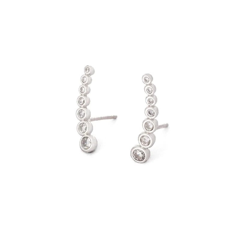 Massive Clearance Sale Cluster Earrings TAI CUBIC ZIRCONIA CLIMBER POST EARRINGS