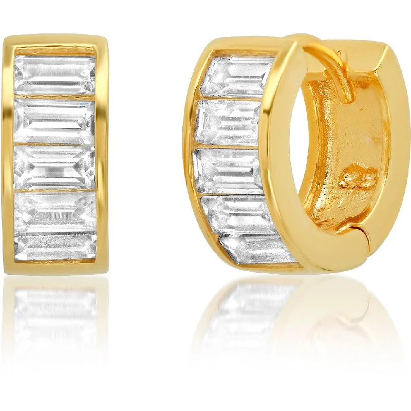 Shop Comfortably at Home Rose Gold Ring TAI BAGUETTE HUGGIES