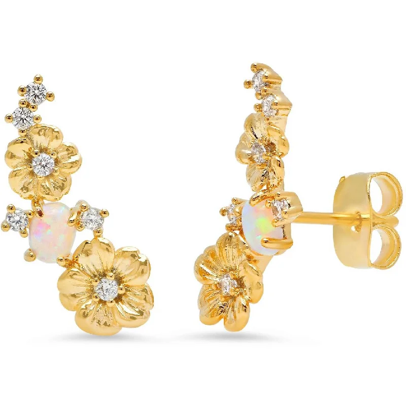 Limited Time, Unlimited Deals Cocktail Ring TAI Floral Opal Climber