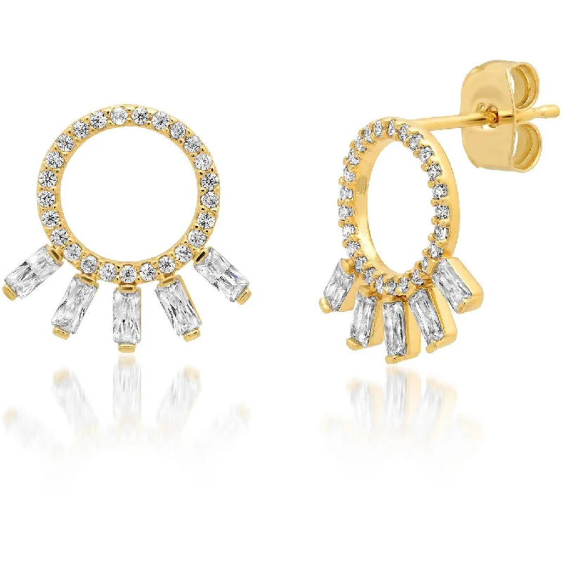Flash Sale Gemstone Earrings TAI Gold Hoop with Beget Drops