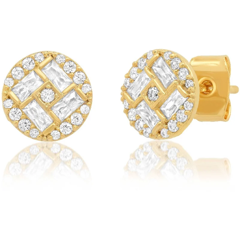 Exclusive Members - Only Sale Trendy Earrings TAI GOLD PAVE CIRCLE STUDS