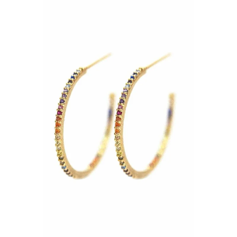 Don't Miss Your Chance Engagement Jewelry TAI Medium Rainbow Hoop