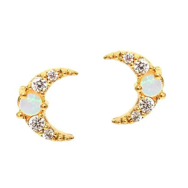 Clearance Sale, Steal Great Bargains Classic Bracelet TAI MOON STUD EARRINGS WITH OPAL CENTER Clearance Sale, Steal Great Bargains Classic Bracelet TAI MOON STUD EARRINGS WITH OPAL CENTER