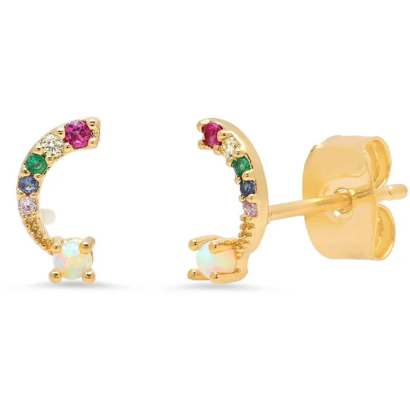 Flash Sale, Grab the Deals Fast Emerald Ring TAI Over The Rainbow Mini Studs