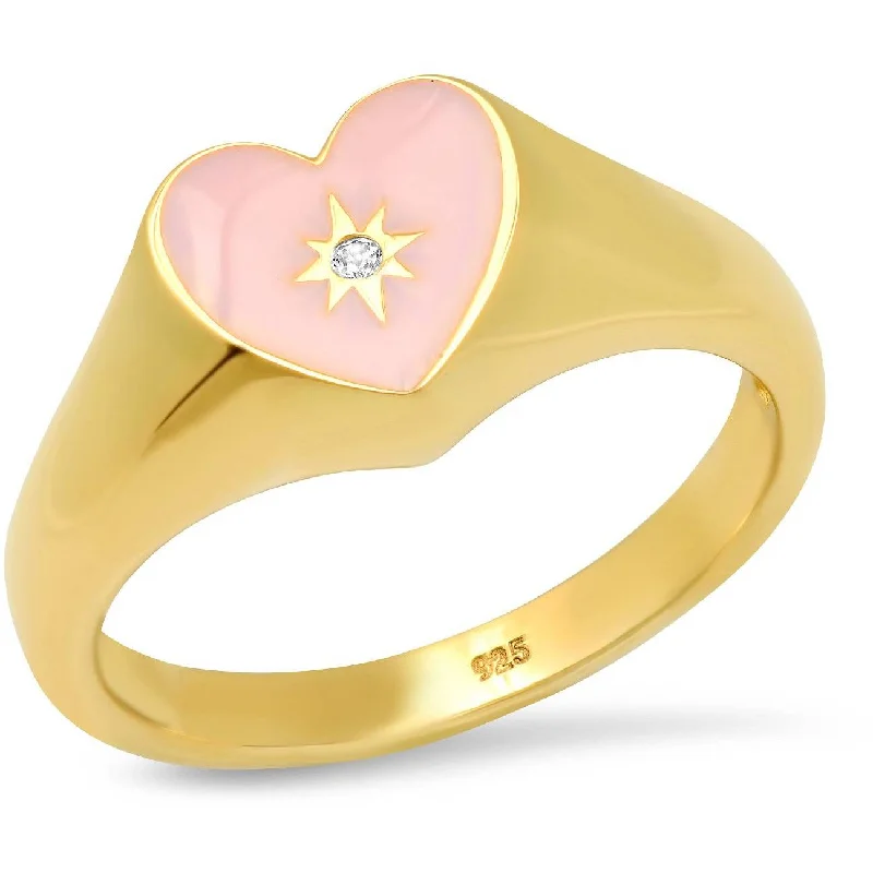 Clearance Sale Handmade Bracelet TAI PINK HEART SIGNET RING