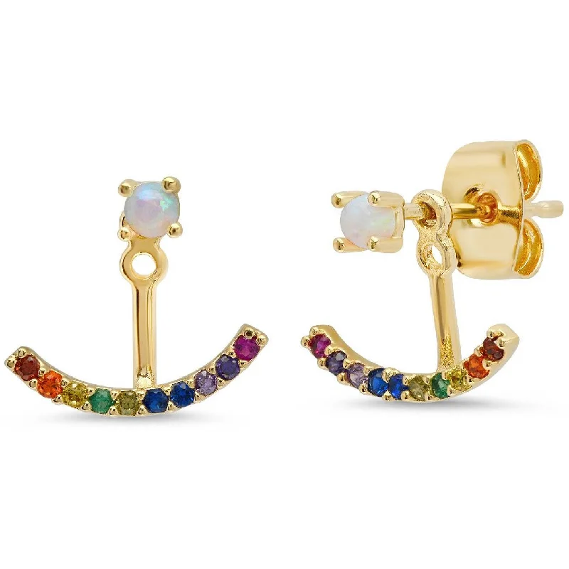 Clearance Sale, Steal Great Bargains Luxury Necklace TAI Rainbow and Opal Ear Jacket
