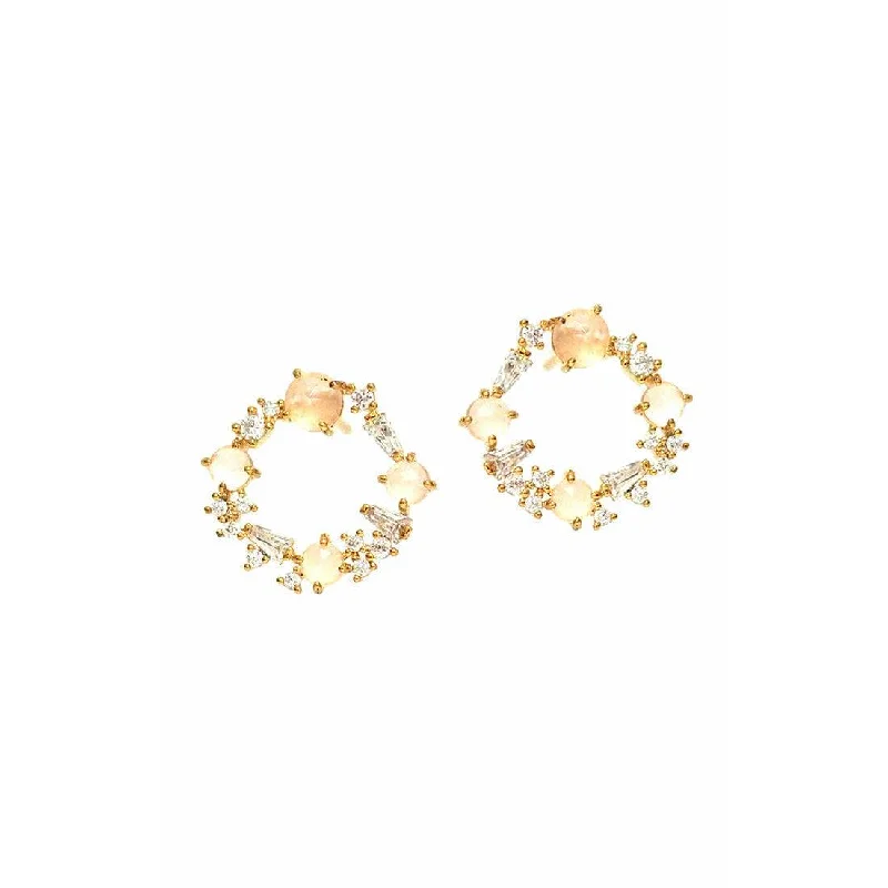 Black Friday - Style Deals All Week Long Gold Choker TAI ROSE QUARTZ FLORAL WREATH EARRING Black Friday - Style Deals All Week Long Gold Choker TAI ROSE QUARTZ FLORAL WREATH EARRING