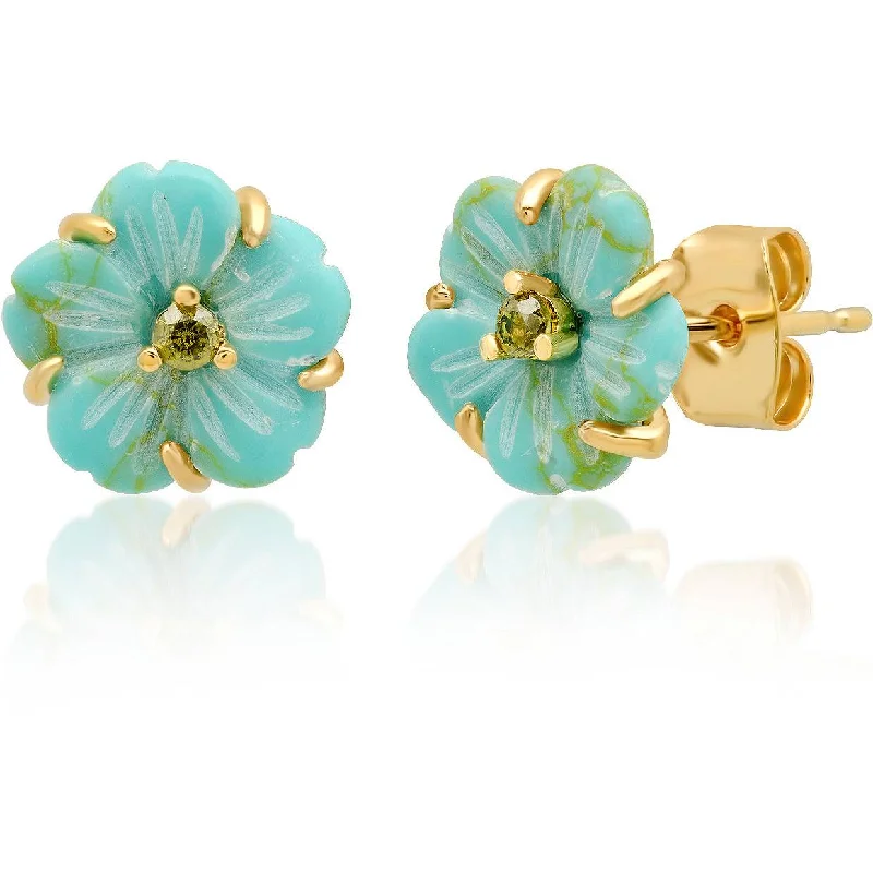 Be the First to Rock the Latest Trends Elegant Pendant TAI TURQUOISE AND CZ FLOWER STUDS Be the First to Rock the Latest Trends Elegant Pendant TAI TURQUOISE AND CZ FLOWER STUDS