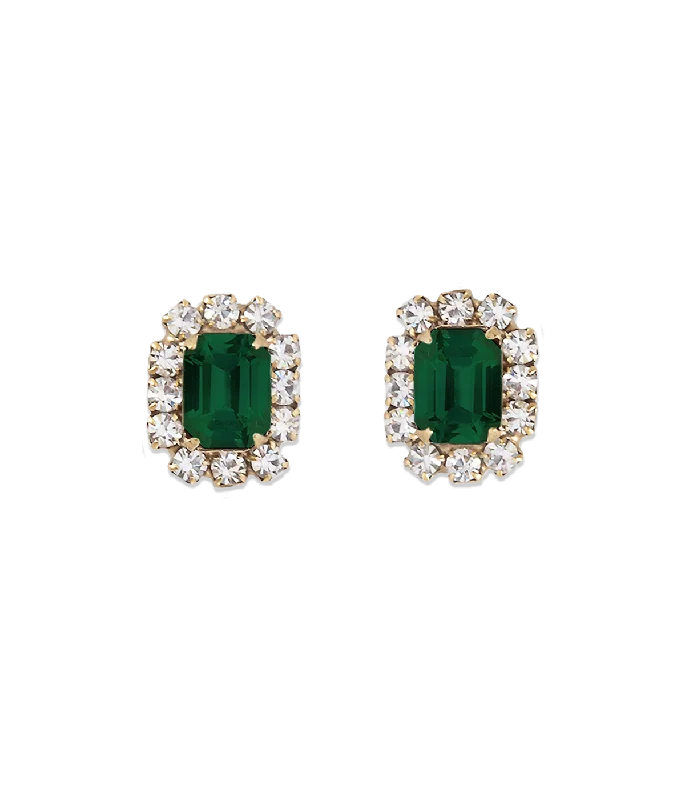 Shop Now, Save Big Bucks Large Hoop Earrings Tati Studs in Emerald