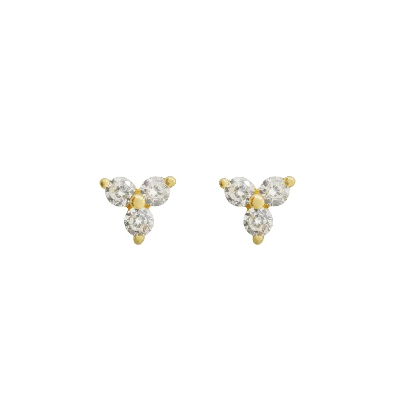 Exclusive Members - Only Sale Chic Necklace Three Stone Cluster Studs