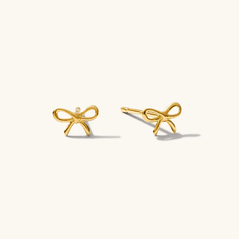 Limited - Time Offer Crystal Pendant Tiny Bow Stud Earrings