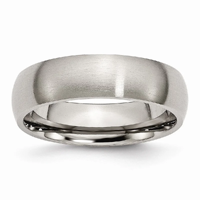 Unbeatable Savings Await Custom Jewelry Titanium 6mm Brushed Domed Comfort Fit Band Unbeatable Savings Await Custom Jewelry Titanium 6mm Brushed Domed Comfort Fit Band