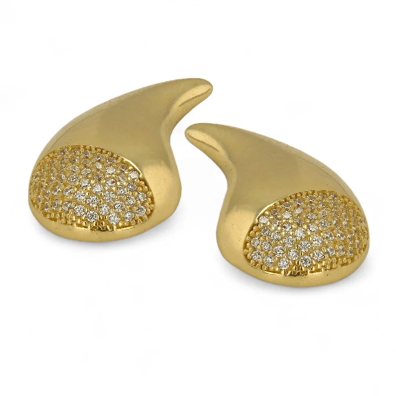 Flash Sale, Grab the Deals Fast Emerald Ring 10K yellow gold large CZ drop studs-227575 Flash Sale, Grab the Deals Fast Emerald Ring 10K yellow gold large CZ drop studs-227575