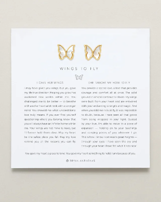 Exclusive Offers for Our Valued Customers Personalized Jewelry Wings to Fly Stud Earrings