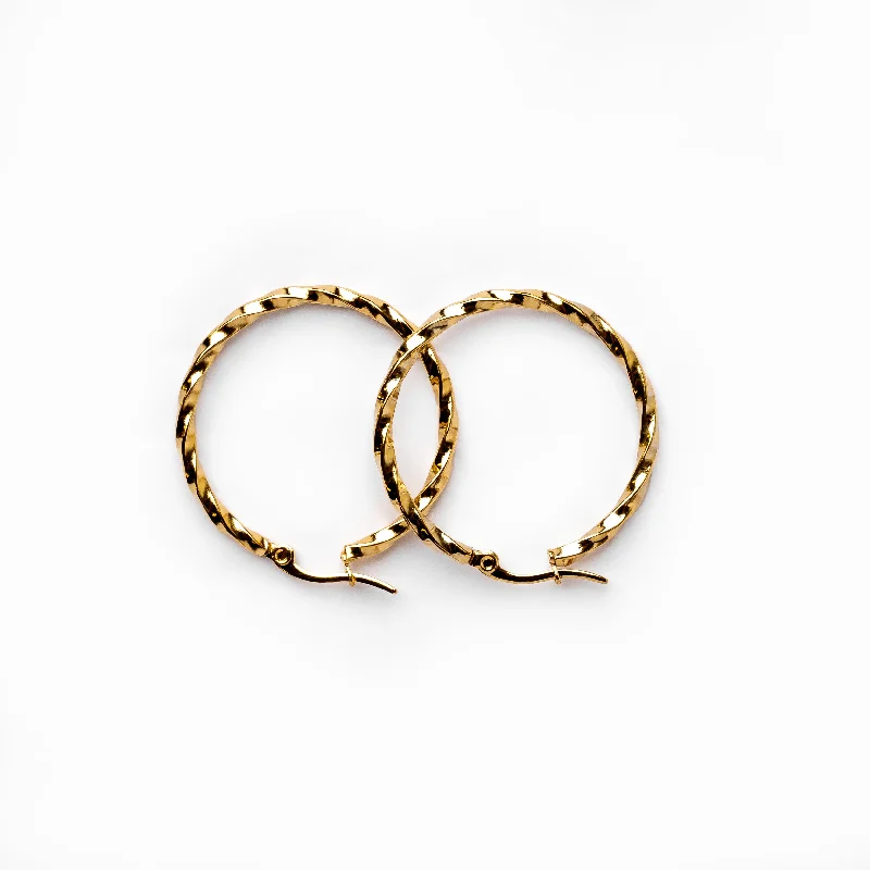 New Arrivals Stylish Pendant Zuri Hoop Earrings - Gold