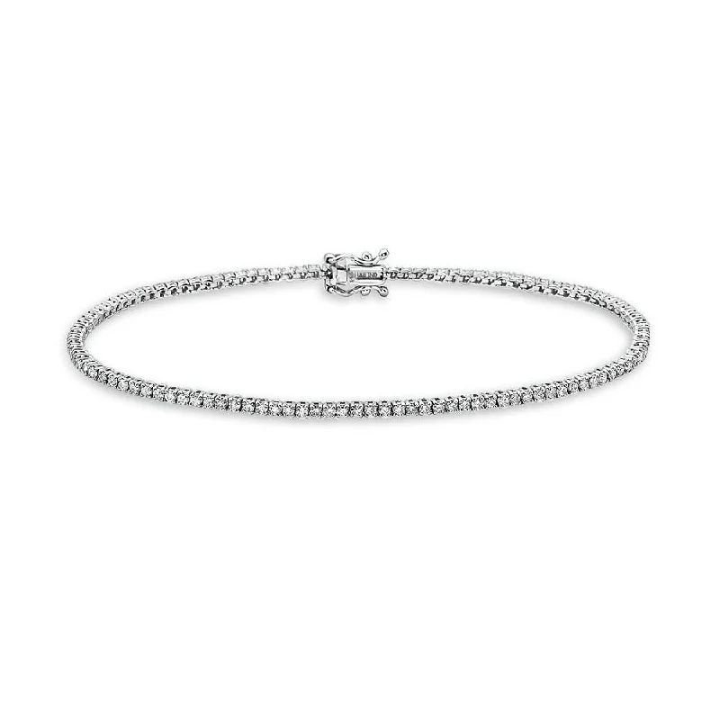 Massive Clearance Sale Tourmaline Necklace Diamond Tennis Bracelet (1.00 ct.) 1.7 mm 4-Prongs Setting in 14K Gold Massive Clearance Sale Tourmaline Necklace Diamond Tennis Bracelet (1.00 ct.) 1.7 mm 4-Prongs Setting in 14K Gold