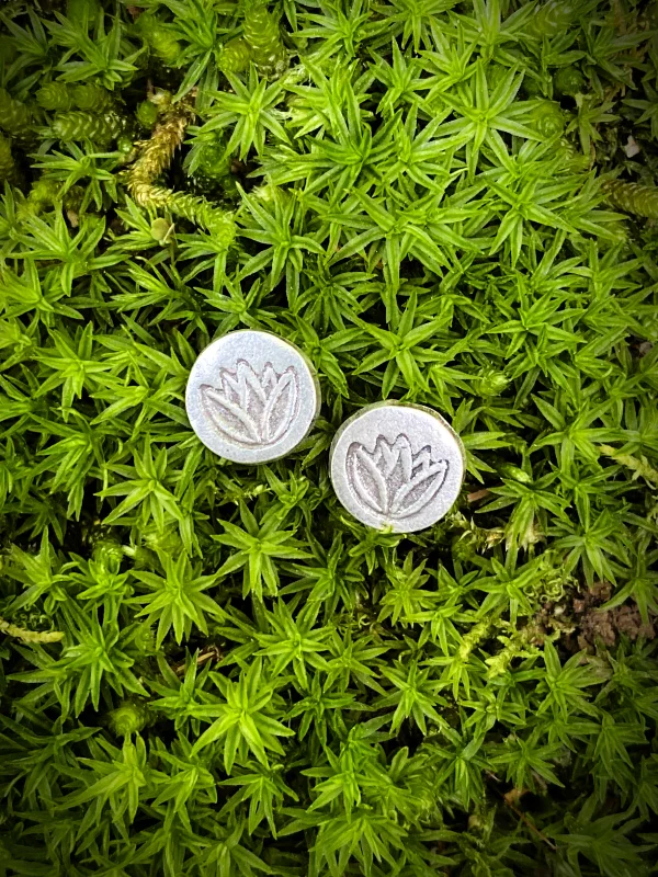 Exclusive Members - Only Sale Pearl Earrings Lotus Embossed Hill Tribe Posts